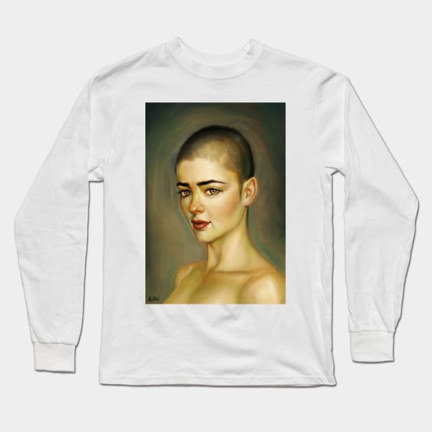 Stefania portrait Long Sleeve T-Shirt by Artofokan